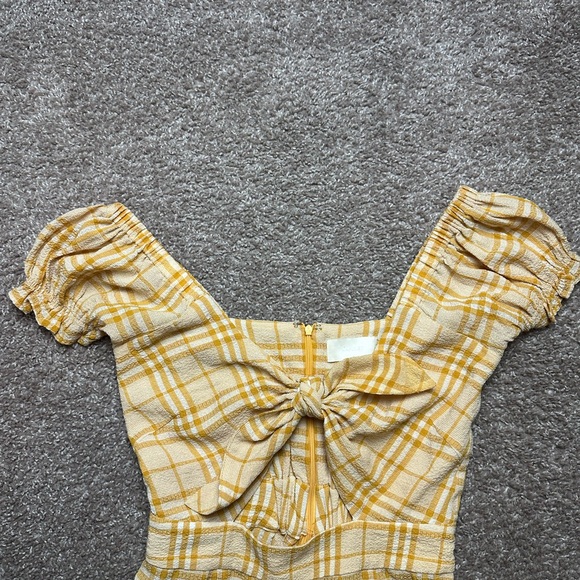 REVOLVE Capulet Flynn Tie Front Plaid Romper Size Xs - Picture 2 of 7